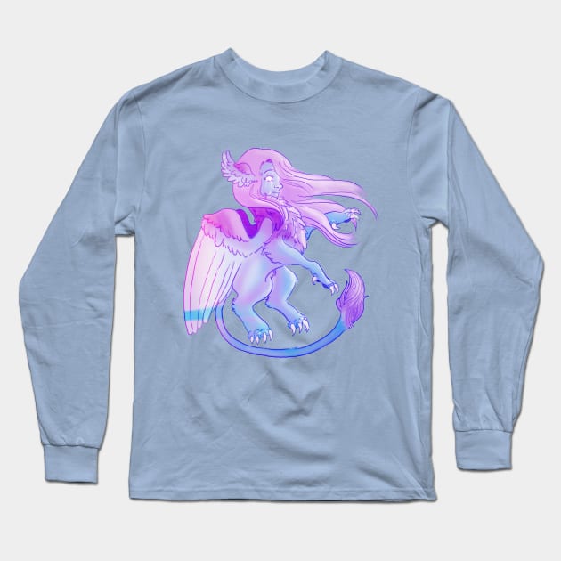 Neon Sphinx Long Sleeve T-Shirt by Avianblu